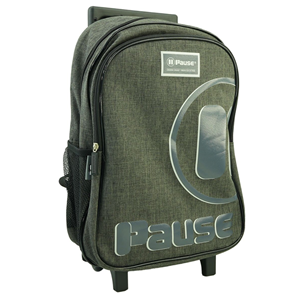 ست 6 در 1 کوله پشتی چرخدار 40 سانتی Pause مدل طوسی Trolly Bag - Pause